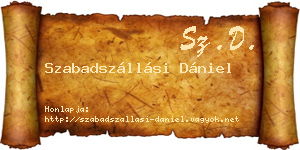 Szabadszállási Dániel névjegykártya
