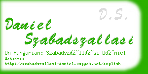 daniel szabadszallasi business card